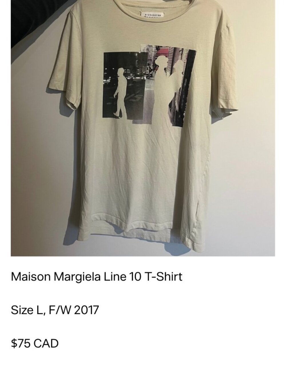 Maison Margiela Line 10 Street Silhouette Tee Size 50 / L